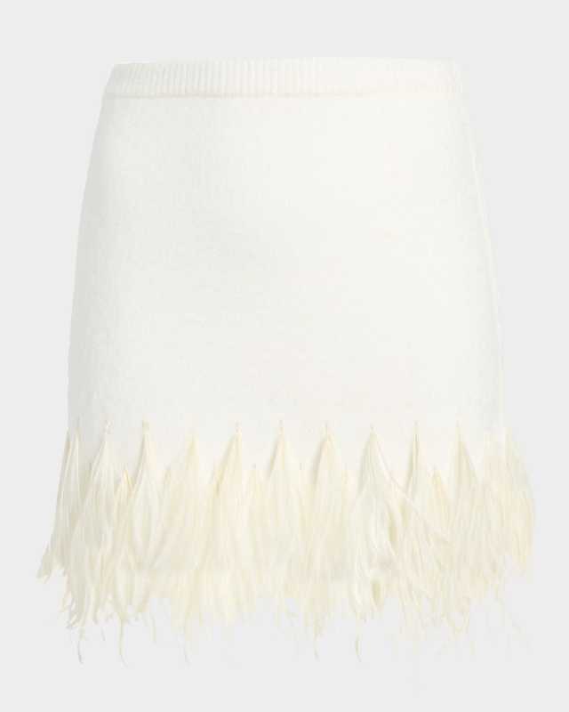Briana Feathered Mini Skirt